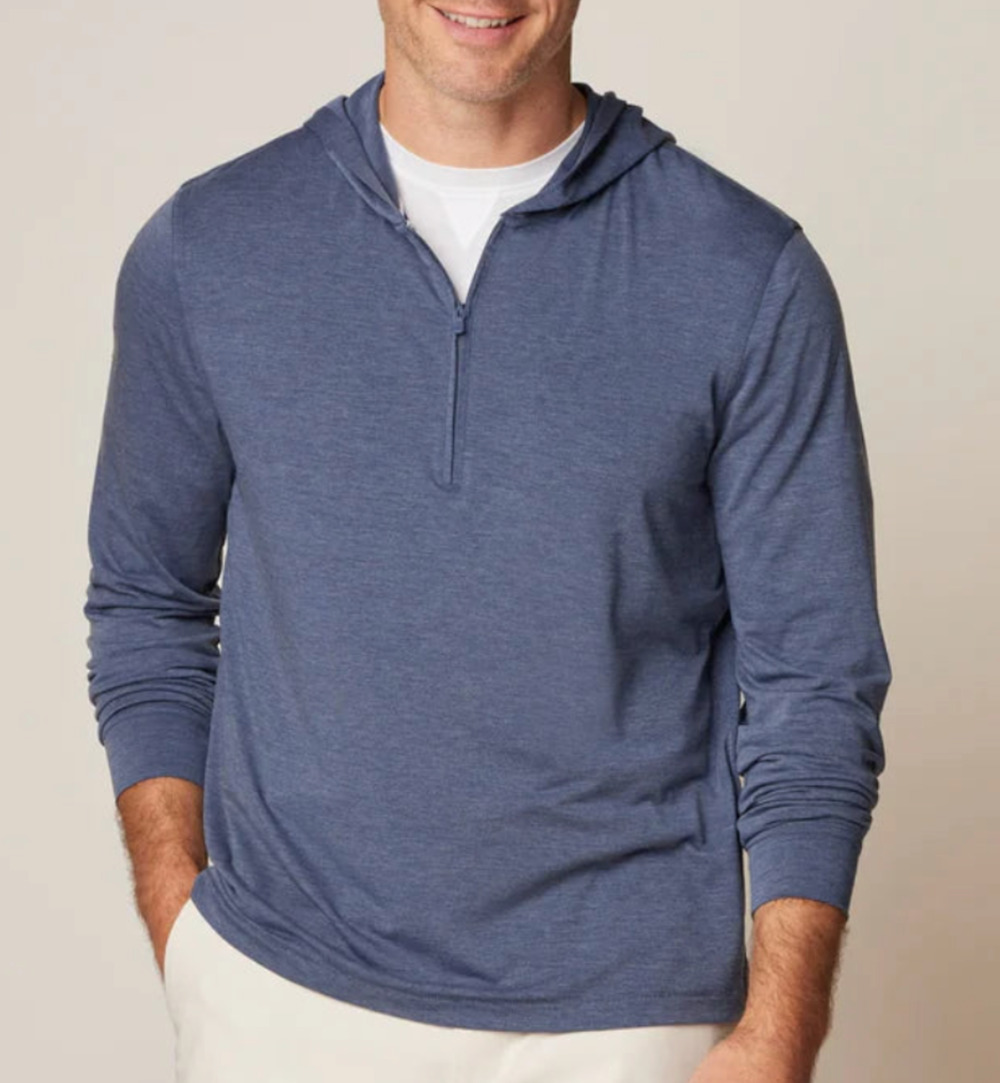 JOHNNIE-O LAKE NICKLAUS PERFORMANCE QUARTER ZIP GOLF T-SHIRT HOODIE SHIRT SZ S